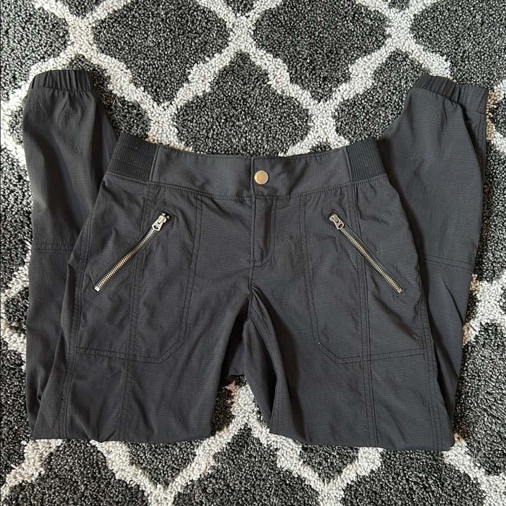 Athleta Black Jogger Pants with Zipper Pockets Size 2